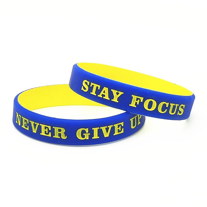 Women Fashion Now - 1PC Never Give Up Silicone Bracelets&Bangles