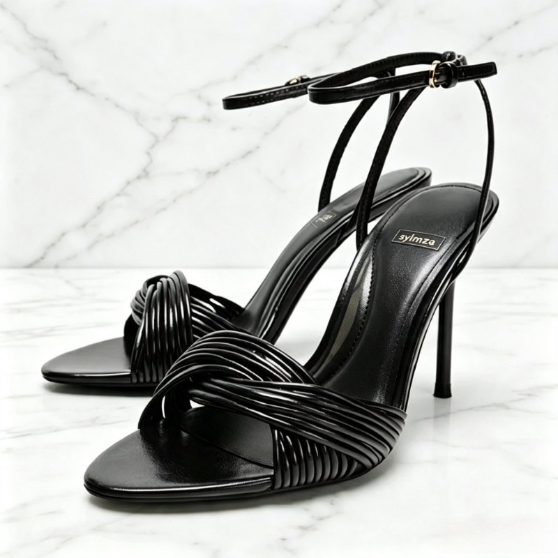 Women'S Fashion Brands - Fashion Crossover Front Straps Stiletto Sandals