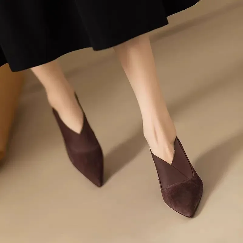 Sale Fashion Women - Summer fashion pointed high heels suede