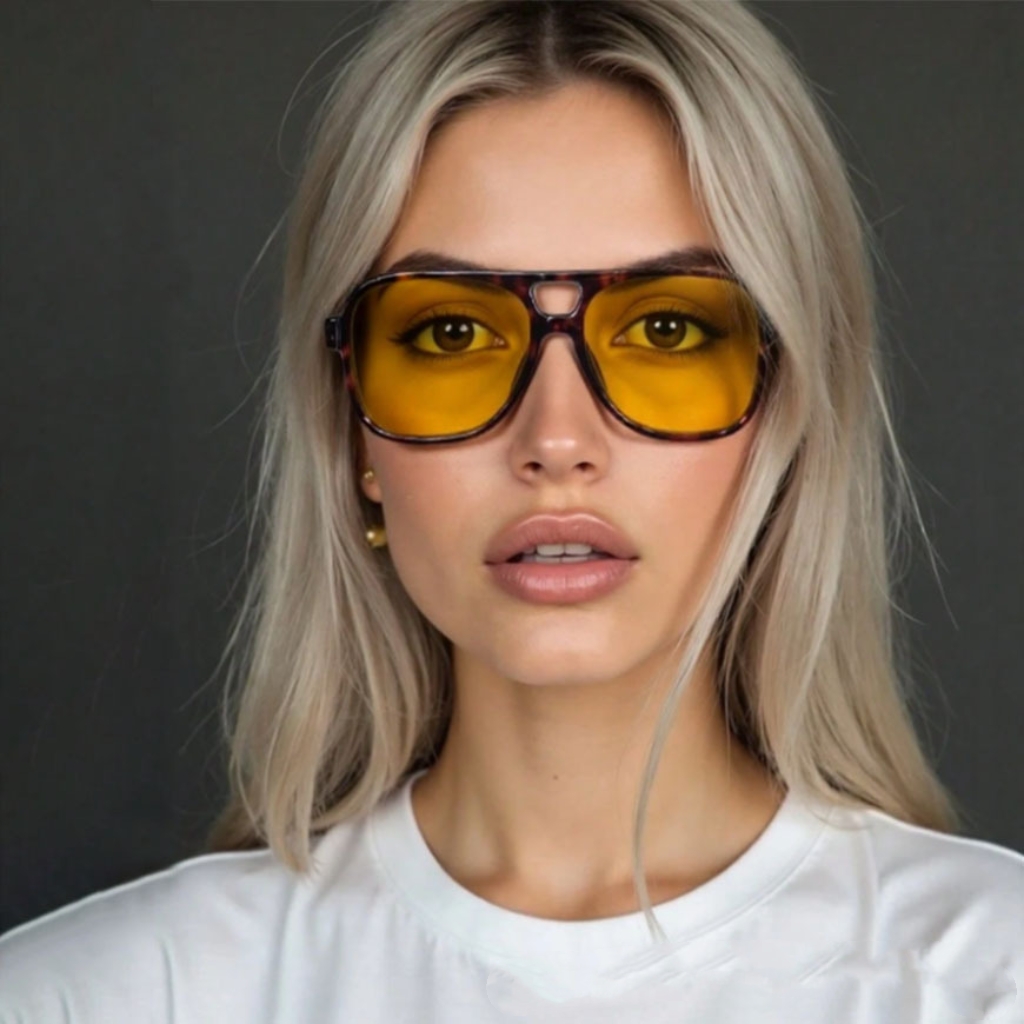 Women'S Fashion Eyeglasses - New Vintage Classic Designer Double Bridge