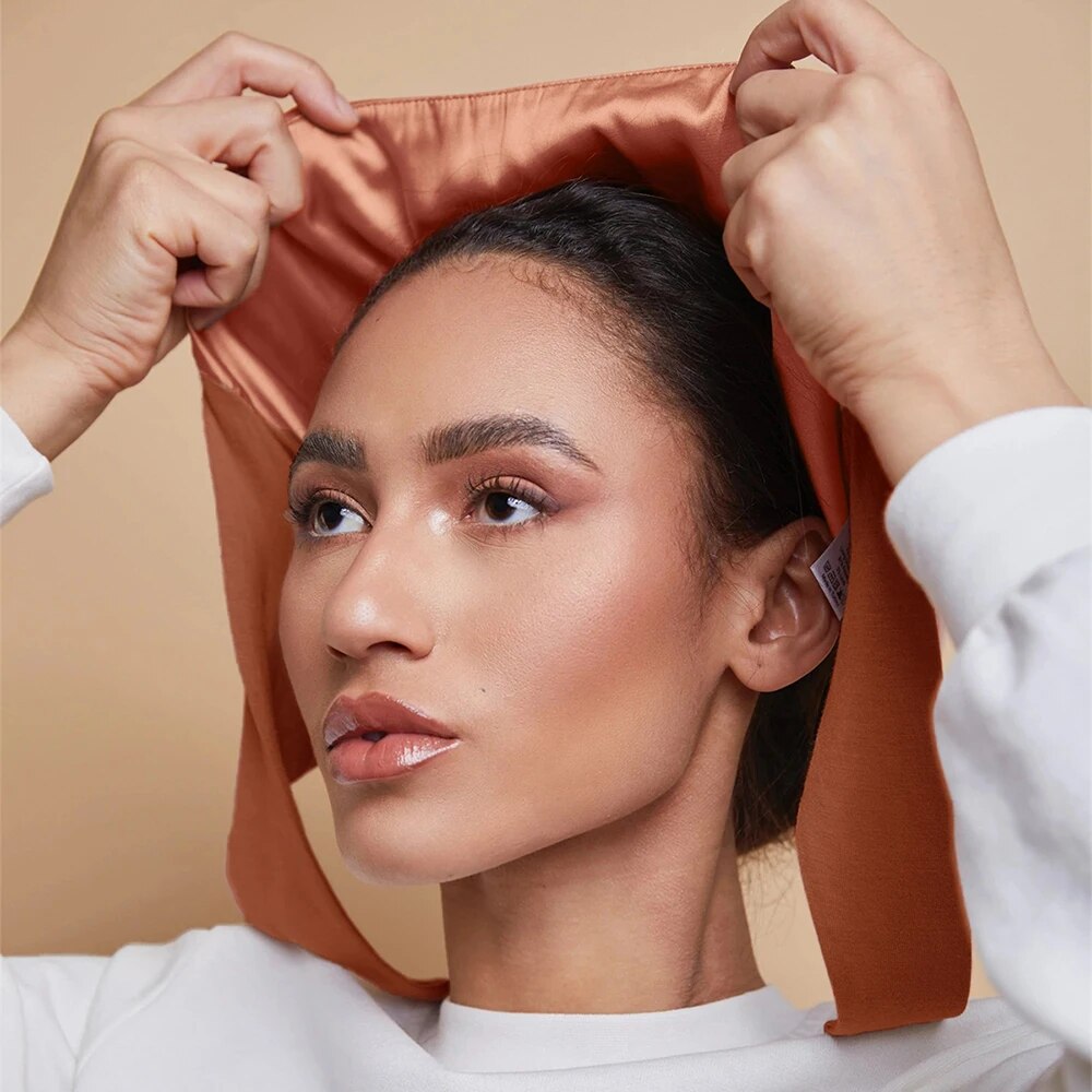 Women'S Fashion Visor - Modal Satin Hijab Cap Islam Undercap
