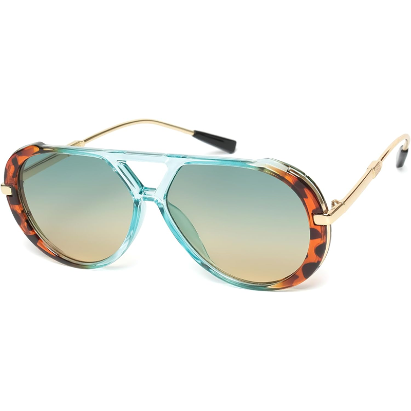 Women'S Fashion In The 70S - KENBO Retro Gold Aviator Sunglasses for
