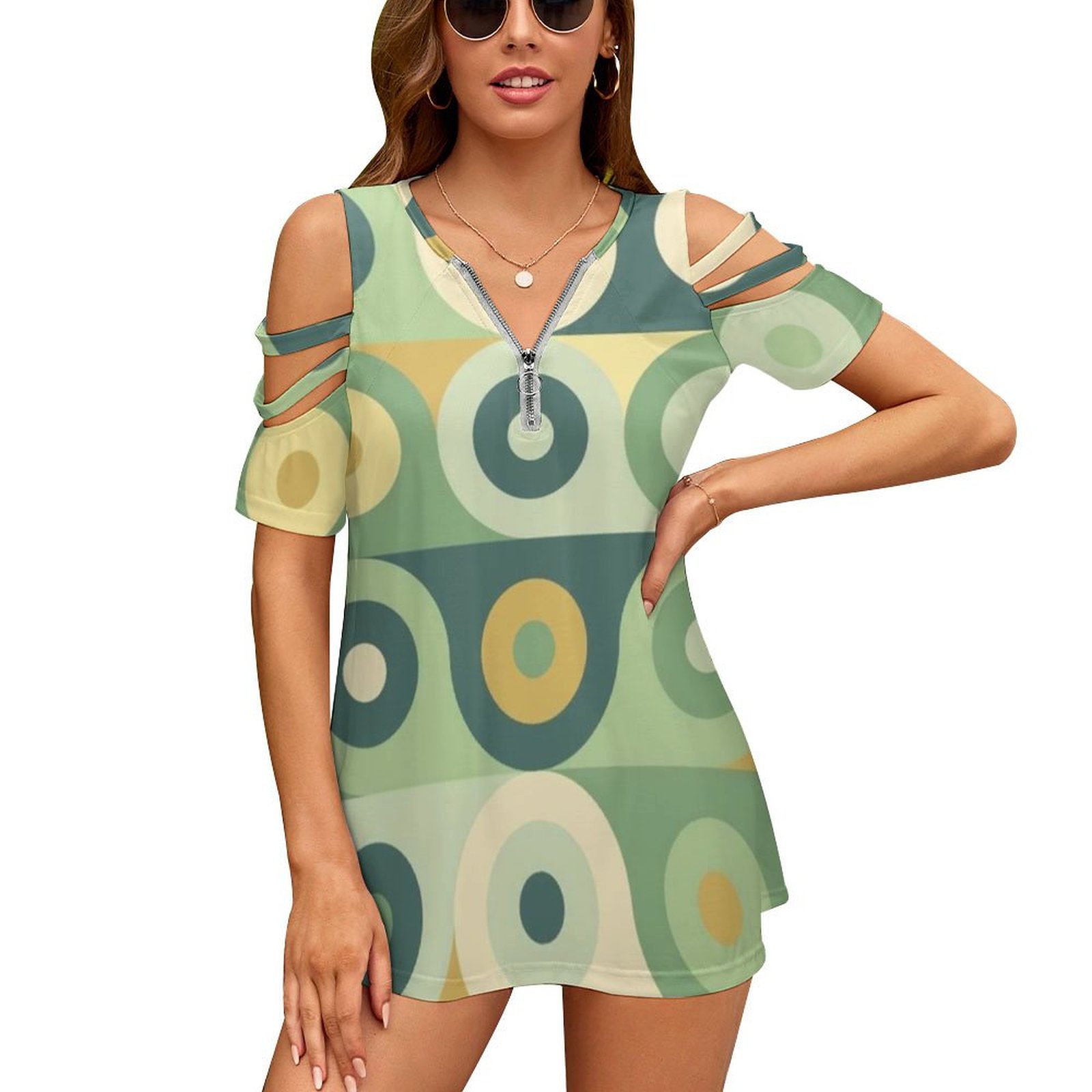 Groovy 70's Pattern Women Zipp - Women'S Fashion In The 70S review and price