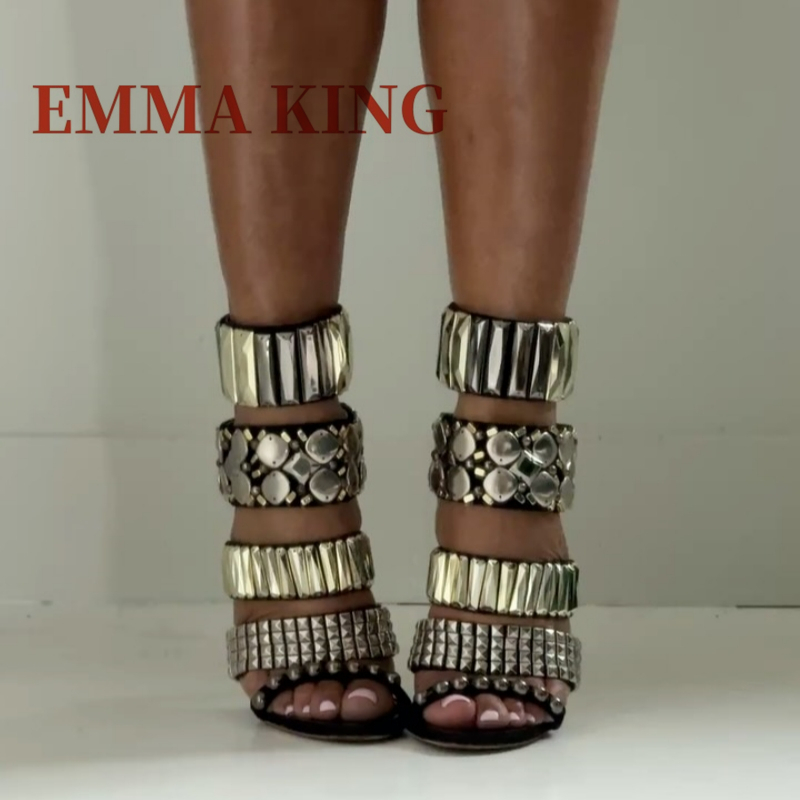 Black Embellished Ankle Strap  - Spaghetti Strap Dress review and price