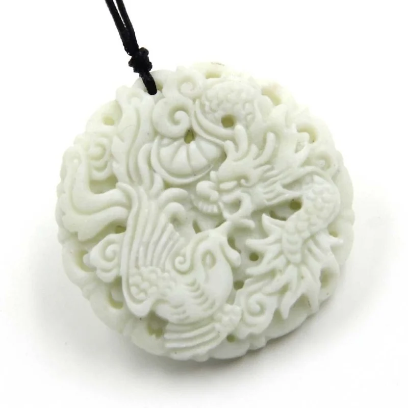 Natural White jade Dragon Phoe - Women'S Fashion Jewellery review and price