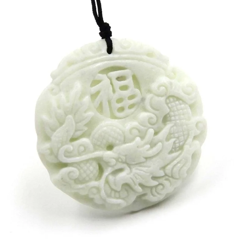 Natural White jade Dragon Phoe - Women'S Fashion Jewellery review and price