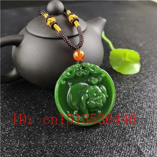 Natural Green Chinese Pig Carv - Women'S Fashion Jewellery review and price