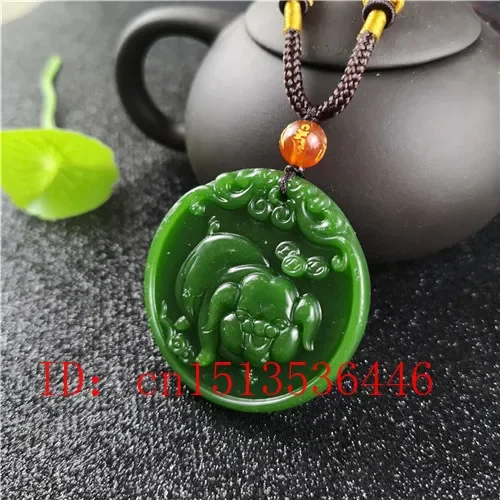 Natural Green Chinese Pig Carv - Women'S Fashion Jewellery review and price