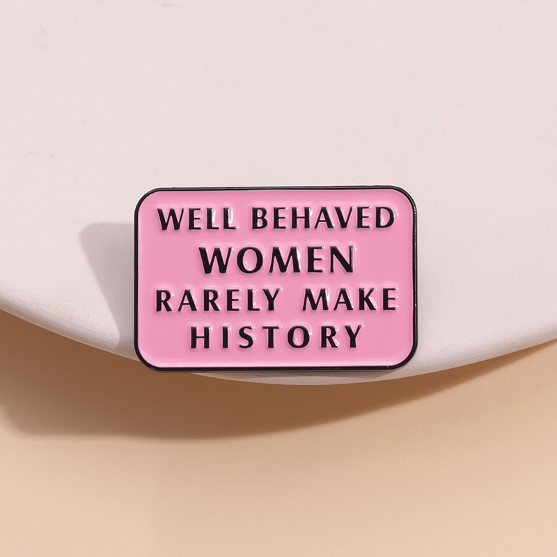 Girl Power Enamel Brooches Fem - Women Fashion History review and price