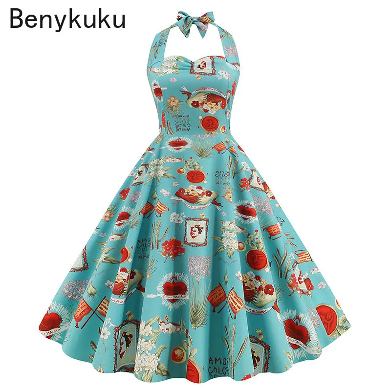 Women Summer Print 50s 60s Vin - Women'S Fashion In The 50S review and price