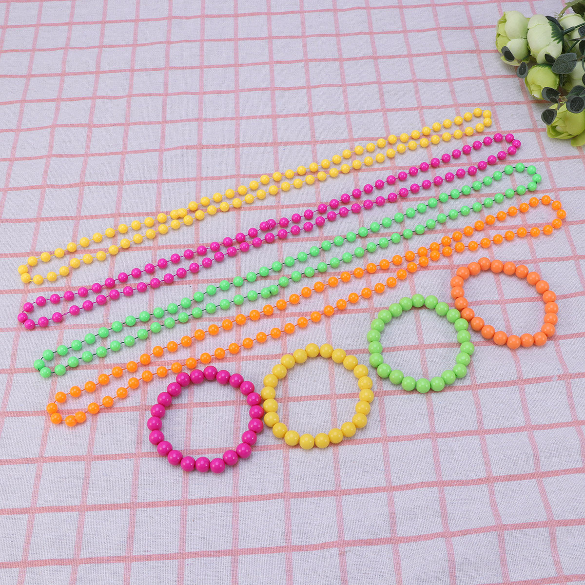 4Pcs Plastic Bead Necklace Wom - Women'S Fashion In The 70S review and price