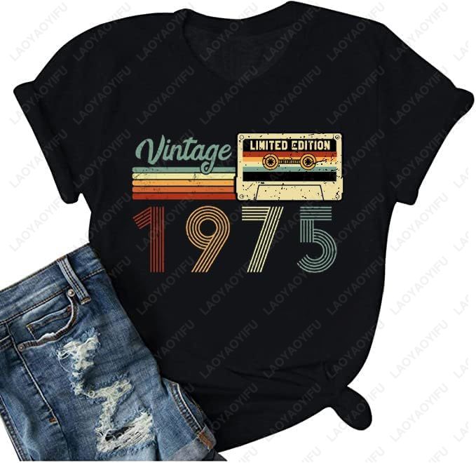 Vintage 1975 T-Shirts for Wome - Women'S Fashion In The 70S review and price