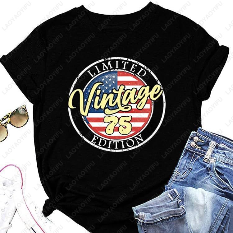 Vintage 1975 T-Shirts for Wome - Women'S Fashion In The 70S review and price
