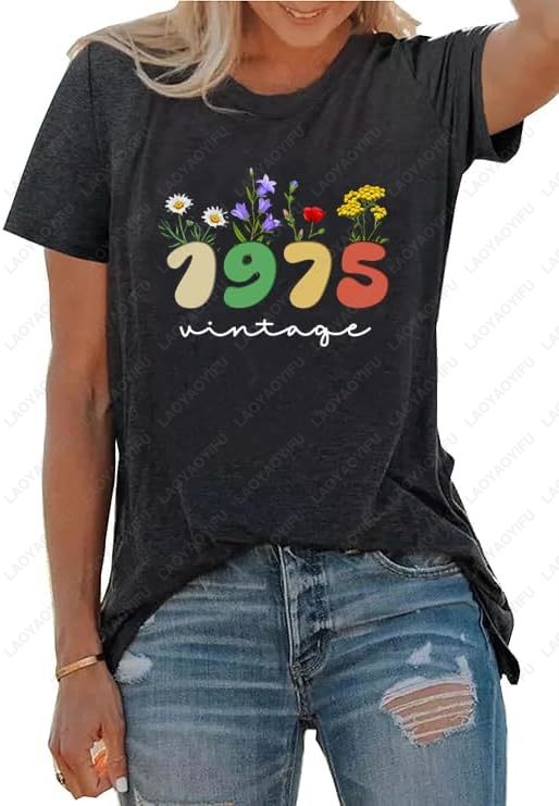 Vintage 1975 T-Shirts for Wome - Women'S Fashion In The 70S review and price