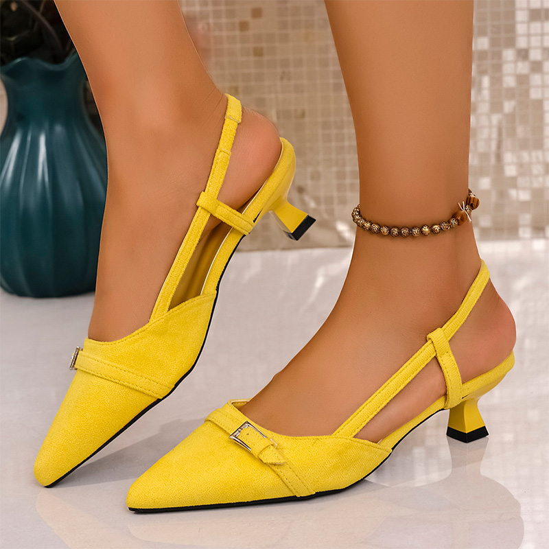 Fashion Yellow High Heels Sand - Women'S Fashion For Summer 2025 review and price