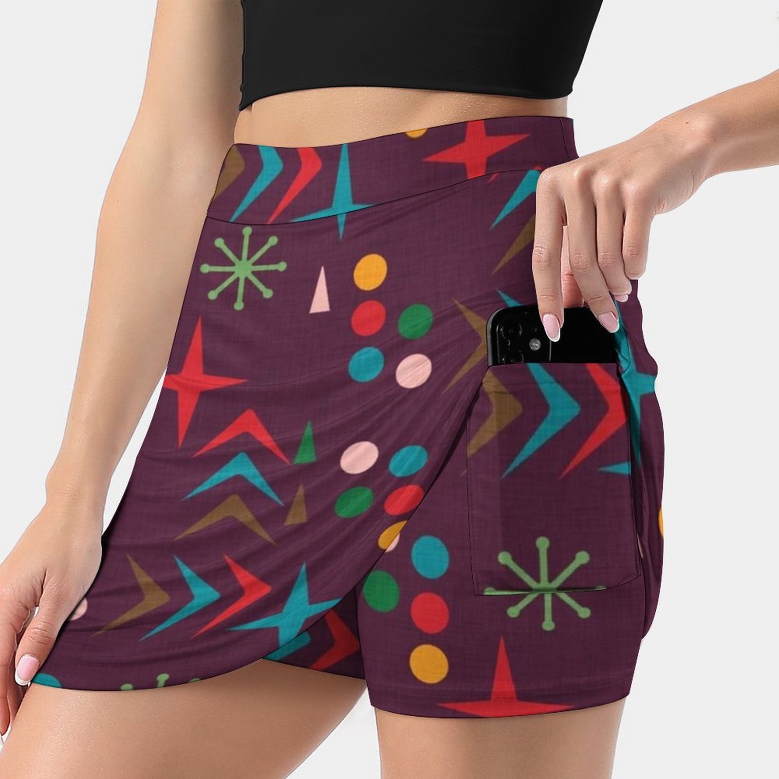 Atomic Pattern Purple Mid Cent - Women'S Fashion In The 50S review and price
